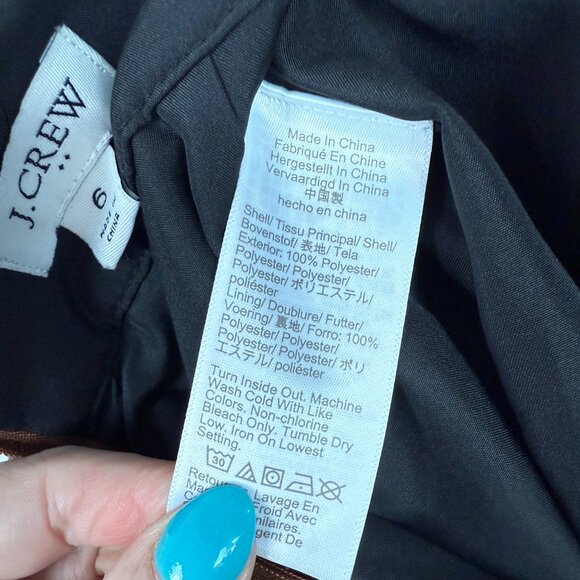 J. Crew Factory Faux-Suede Mini Skirt A-Line Fall Tan Size 6 EUC - Picture 9 of 9